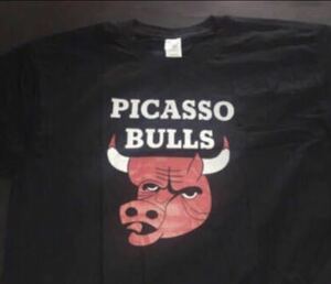 新品　日本未発売　ピカソ ブルズ XL Tシャツ　ブラック　黒　　bulls パロディ　ジョーダンパロディ　ビッグシルエット