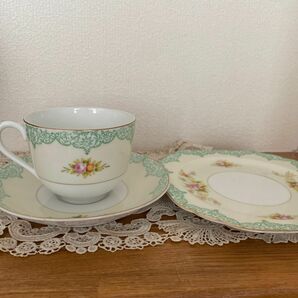 Noritake MADE IN JAPAN アンティーク マルキ印　美品 カップ&ソーサー コーヒーカップ