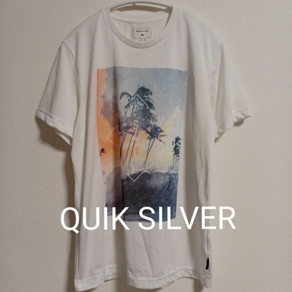 【即日発送】美品。QUIK SILVER プリント半袖カットソー