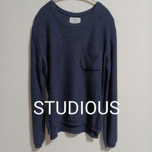 【即日発送】美品。STUDIOUS シルク混 長袖ニットセーター