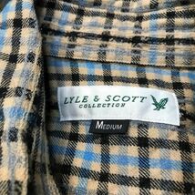 《良品◎》LYLE&SCOTT ライル&スコット★ワンポイント*チェックデザインシャツ*ブラック/ブルー/ベージュ*サイズM(MA4421)◆S60_画像4