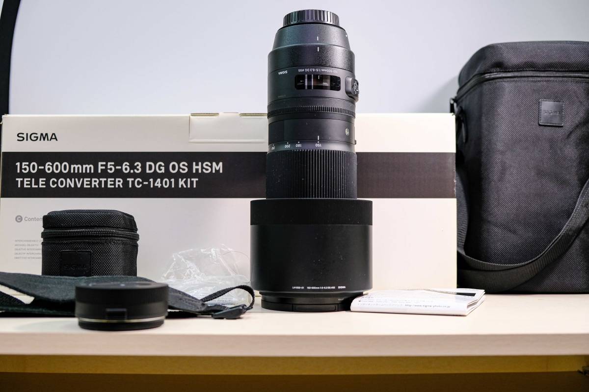 SIGMA 150-600mm F5-6.3 DG OS HSM TELE CONVERTER TC-1401 KIT