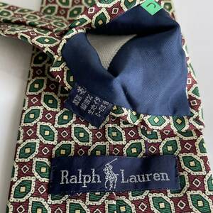 RALPH LAUREN（ ラルフローレン) 緑丸ネクタイ