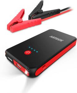 Arteck Jump starter.12V car engine starter 8000mAh portable charger maximum 800A LED urgent light installing smartphone fast charger 