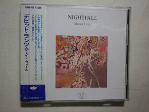 シール帯仕様 『David Lanz/Nightfall(1984)』(1986年発売,32NRD-105,廃盤,国内盤帯付,日本語解説付,New Age,Jazz,CCR,ピアニスト)