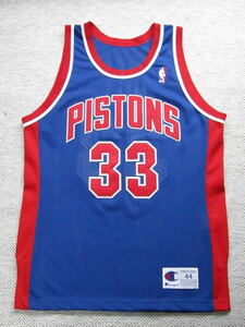 美品 NBA PISTONS グラント・ヒル HILL ＃33 デトロイト・ピストンズ Champion チャンピオン ヴィンテージ オーセンティック ユニフォーム