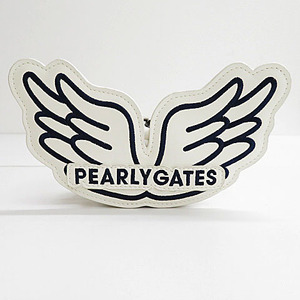 【即決】PEARLY GATES パーリーゲイツ ボールポーチ ペガサス羽モチーフ ホワイト系 カラビナ [C1275]