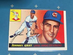 1955 Topps Baseball Vintage 本物　#101 Johnny Gray　Very Pretty Card! Enjoy MLB History!