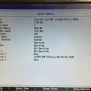 ※即決☆[BIOS確認]lenovo ThinkCentre E73 デスクトップPC Core i3-4130 3.40GHz 4GB【現状渡し】の画像10