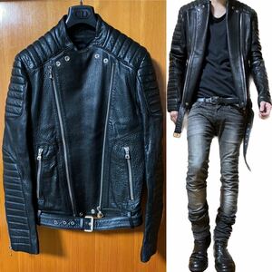 BALMAIN Biker leather Rider's blouson Balmain regular goods 