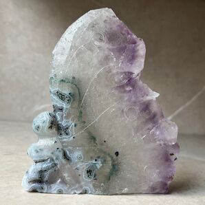 ロマネサイトinアメジスト フェアリー エルフ カービング 天然石