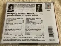 a モーツァルト：ヴァイオリン協奏曲全曲 他　フランク(vn) （ARTE NOVA・2CD Tonhalle Orchester Zurich 74321 72104_画像2