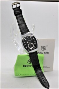 【BENYAR】BY-5136M QUARTZ ALL SOLID STAINLESS STEEL 中古品時計 電池交換済み 23.6.16