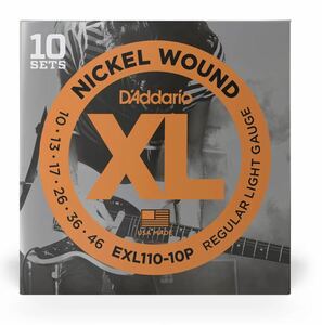 * не использовался DADDARIO D'Addario EXL110-10P XL Nickel Multi-Packs Regular Light постоянный свет электрогитара струна 