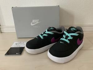 美品正規！NIKE FORCE 1`18 TD スニーカー 14cm ブラック バイオレット ナイキ シューズ