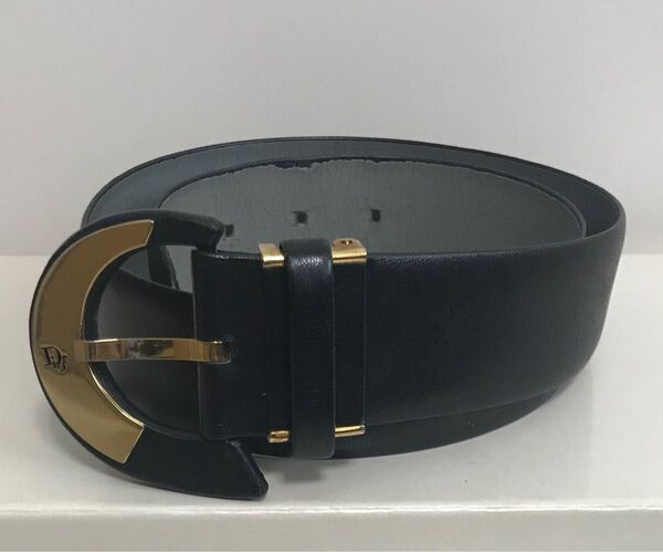 Christian Dior ディオール ベルト 金 × 黒