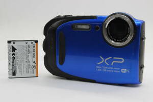 【返品保証】 フジフィルム Fujifilm Finepix XP70 ブルー 5x Wide バッテリー付き コンパクトデジタルカメラ C7618