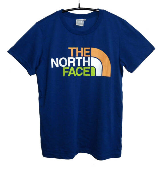 美品 THE NORTH FACE ノースフェイス COLORFUL LOGO TEE 吸汗速乾ドライ Tシャツ Mサイズ ブルー