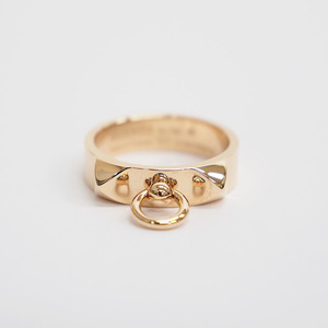 Hermes koli Ed Cyan кольцо PM кольцо 51(10.5 номер ) розовое золото кольцо женский HERMES не использовался б/у 