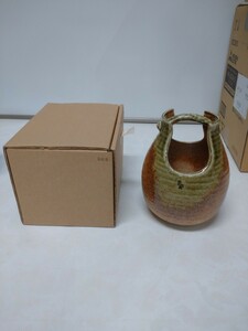 ☆民芸陶器 壺 花器 置物 未使用品