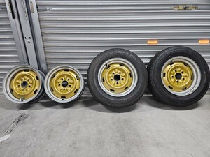 旧車 ホイール 長穴 鉄チン クラウン ハイエース ハイラックス2WD 14-5.5j 5-114.3 OFF不明