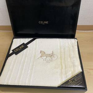 CELINE セリーヌ 綿ベロアシーツ　馬車刺繍　no.76