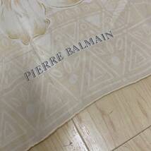 PIERRE BALMAIN　ピエール　バルマン　スカーフ　花柄　クリーム色　no.11_画像3