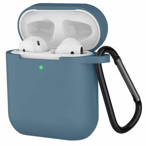 Apple AirPods AirPodsケース シリコンケース ブルー 青 Bluetooth ワイヤレスイヤホン 充電ケース iPhone 第二世代