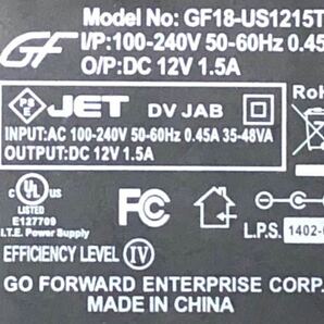 送料無料) GF18-US1215T Go Forward Enterprise 超小型スイッチングACアダプター12V1.5A 100V-240Vの画像2