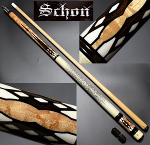 *Schon Custom Cues CX-24*Bob Runde Sean Lizard original leather 