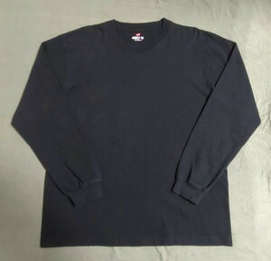 Hanes BEEFY ヘインズ ビーフィー ロングスリーブ Tシャツ ブラック XL H5186