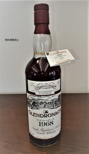  not yet . plug!! [ old sake ] GLENDRONACH Aged 25 years Distilled in 1968 For ANA 43% 750ml box attaching!!