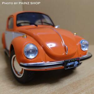 1/18 Volkswagen Beetle orange / white 1974 VW BEETLE Solido made die-cast made minicar 