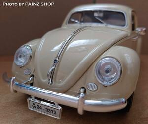 1/18 フォルクスワーゲン ビートル ベージュ VW BEETLE 1955 ダイキャスト製ミニカー