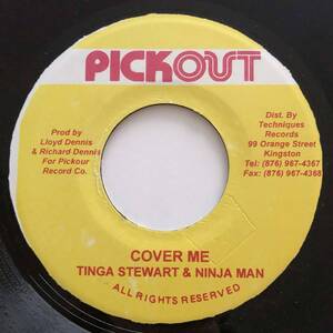 試聴 / TINGA STEWART & NINJA MAN / COVER ME /Reggae/Dancehall/80's/big hit !!/7inch/846