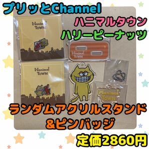 《新品・未使用》ハニマルタウン ピンバッジ2点&アクリルスタンド1点セットB