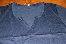 【ブルー】【Lサイズ】Tシャツ メンズ Vネック 半袖 ティーシャツ 無地_画像5