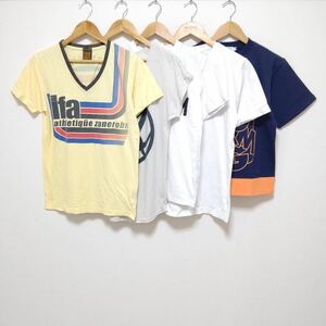 お得!! 小さいサイズ◎【まとめ売り】半袖 Tシャツ 5着 セット ZANE ROBE MSGM A.P.C SURF 白 Vネック 黒 丸襟 夏 メンズ XS/T-140jB