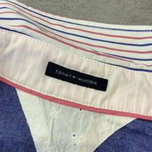 TOMMY HILFIGER トミーヒルフィガー ストライプ ボタンダウンシャツ リバーシブル メンズ Lサイズ ブルー ピンク_画像9