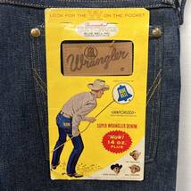 50s60s ビンテージ WRANGLER ラングラー 11MWZ 斜めベル 刺繍タグ ジーンズ 30/34 デッドストック_画像10