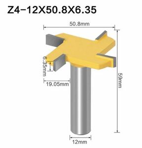 Mz576★お得！★12mmシャンクルータービット1本★切断エッジ長さ12×50.8×6.35mm★木材の溝加工用★Tスロットタイプ★フライスカッター