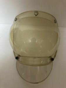 60s激レアbuco純正シールド本物originalブコoriginalヘルメット用USA製レジスタル用vintage helmet用フリップシールド品クリアカラー中古