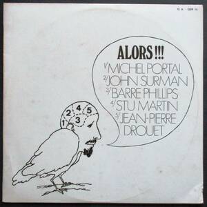Michel Portal & John Surman ＂ ALORS!!! ” 　30㎝LP フランス原盤　