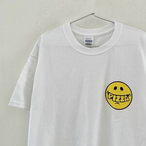 00's SMILE PIZZA Tシャツ M スマイル ピザ スマイリー ハッピーフェイス ニコちゃん ビンテージ