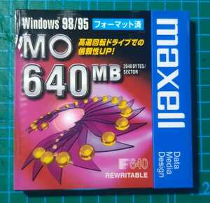 Maxellmak cell windows98/95 формат settled MO диск 640 MB нераспечатанный новый товар 