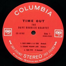 【米国盤】DAVE BRUBECK 美盤 2EYEラベル TIME OUT デイヴブルーベック COLUMBIA 名盤 PAUL DESMOND_画像3