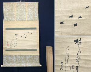 Art hand Auction [真品] 贺茂北高/候鸟画/横画/挂轴☆宝船☆AC-194, 绘画, 日本画, 花鸟, 野生动物