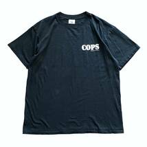 USA TVドラマ 90's 1996年 COPS コップス ヴィンテージ ムービー 映画 Tシャツ ブラック 黒 XL シングルステッチ コピーライト アメリカ_画像2