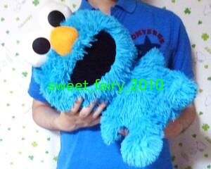  Sesame Street * BIG! large Elmo soft toy / blue /..../ colorful / pretty / outside fixed form postage 510 jpy!