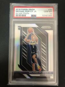 PSA10 Panini prizm 2018-19 silver prizm Michael porter jr. RC ルーキー nuggets ナゲッツ ポーターjr